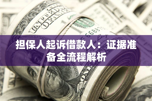 北京担保人起诉借款人：证据准备全流程解析